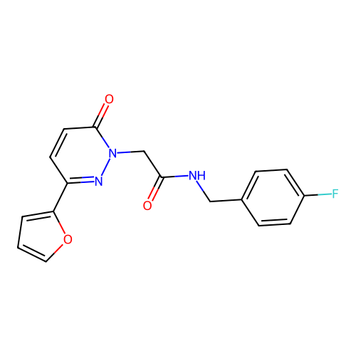 N-(4-fluorobenzyl)-2-(3-(furan-2-yl)-6-oxopyridazin-1(6H)-yl)acetamide structure