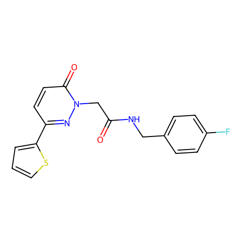 N-(4-fluorobenzyl)-2-(6-oxo-3-(thiophen-2-yl)pyridazin-1(6H)-yl)acetamide structure