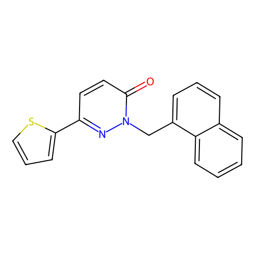2-(naphthalen-1-ylmethyl)-6-(thiophen-2-yl)pyridazin-3(2H)-one structure