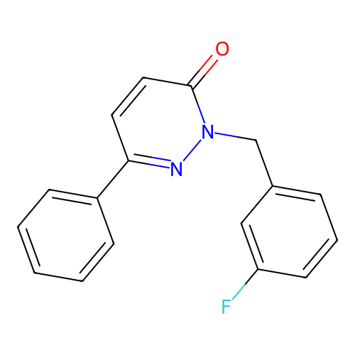 2-(3-fluorobenzyl)-6-phenylpyridazin-3(2H)-one structure