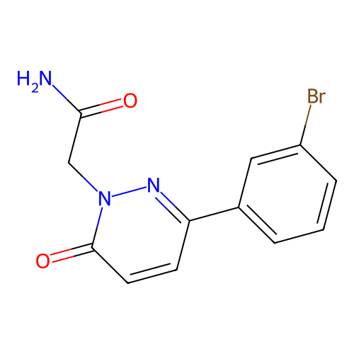 2-[3-(3-Bromophenyl)-6-oxopyridazin-1-yl]acetamide structure