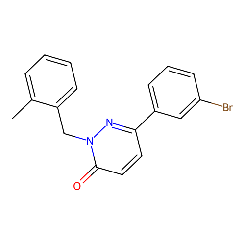 6-(3-Bromophenyl)-2-[(2-methylphenyl)methyl]pyridazin-3-one structure