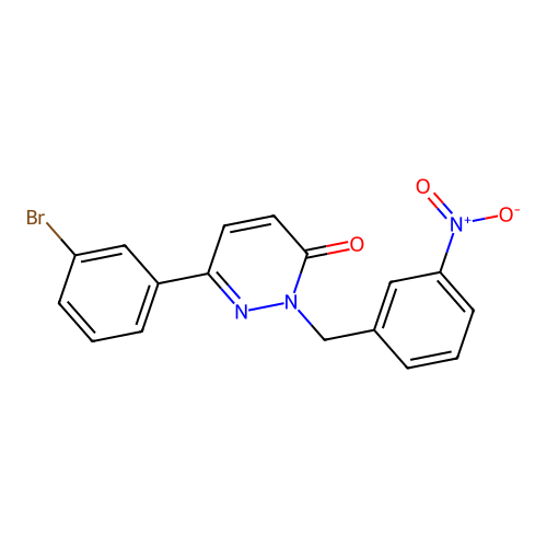 6-(3-Bromophenyl)-2-[(3-nitrophenyl)methyl]pyridazin-3-one structure
