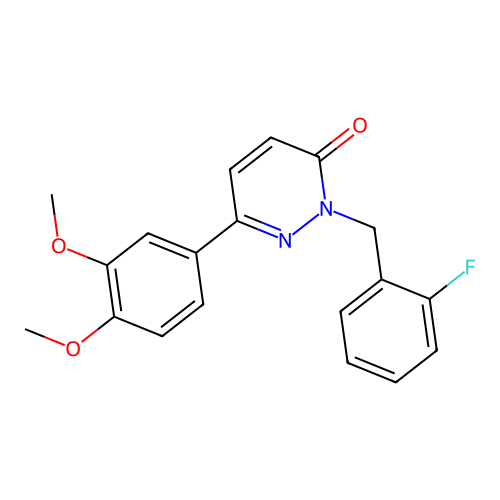 6-(3,4-dimethoxyphenyl)-2-(2-fluorobenzyl)pyridazin-3(2H)-one structure