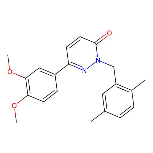 6-(3,4-Dimethoxyphenyl)-2-[(2,5-dimethylphenyl)methyl]pyridazin-3-one structure
