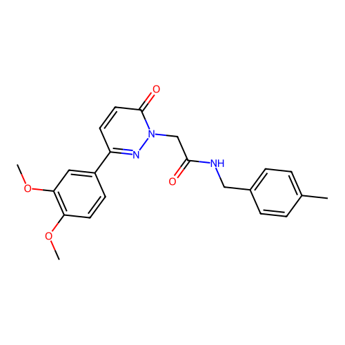 2-(3-(3,4-dimethoxyphenyl)-6-oxopyridazin-1(6H)-yl)-N-(4-methylbenzyl)acetamide structure