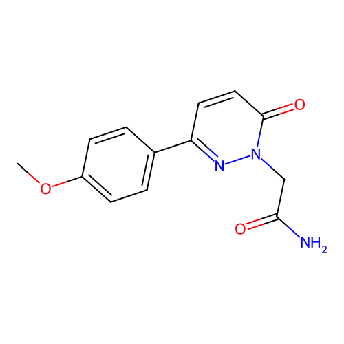 2-[3-(4-Methoxyphenyl)-6-oxopyridazin-1-yl]acetamide structure