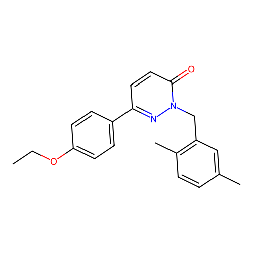 2-(2,5-dimethylbenzyl)-6-(4-ethoxyphenyl)pyridazin-3(2H)-one structure