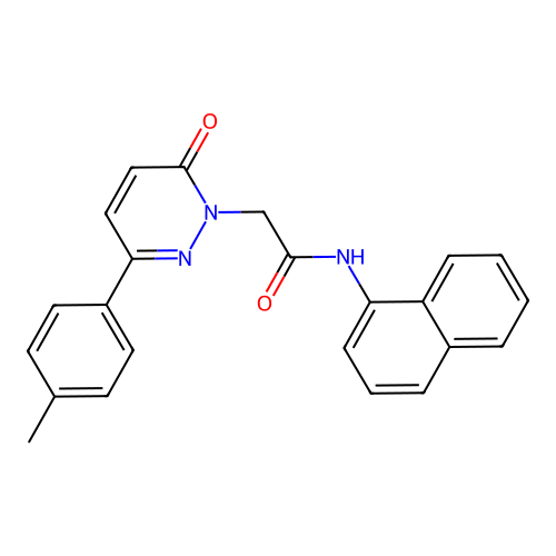 2-[3-(4-methylphenyl)-6-oxopyridazin-1-yl]-N-naphthalen-1-ylacetamide structure