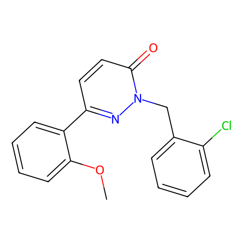 2-(2-chlorobenzyl)-6-(2-methoxyphenyl)pyridazin-3(2H)-one structure