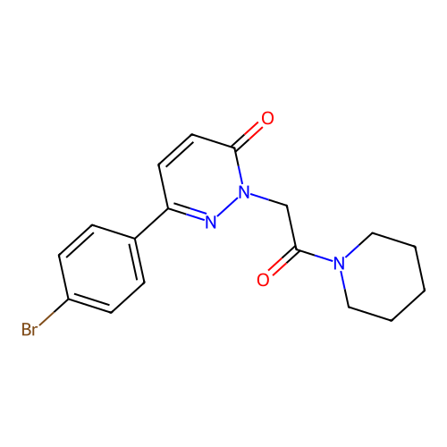 6-(4-Bromophenyl)-2-(2-oxo-2-piperidin-1-ylethyl)pyridazin-3-one structure