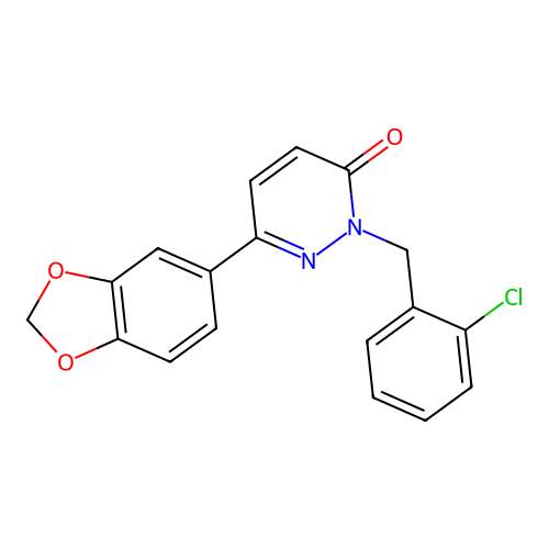 6-(1,3-Benzodioxol-5-yl)-2-[(2-chlorophenyl)methyl]pyridazin-3-one structure