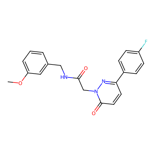 2-(3-(4-fluorophenyl)-6-oxopyridazin-1(6H)-yl)-N-(3-methoxybenzyl)acetamide structure