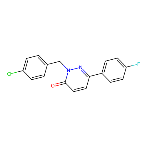 2-(4-chlorobenzyl)-6-(4-fluorophenyl)pyridazin-3(2H)-one structure