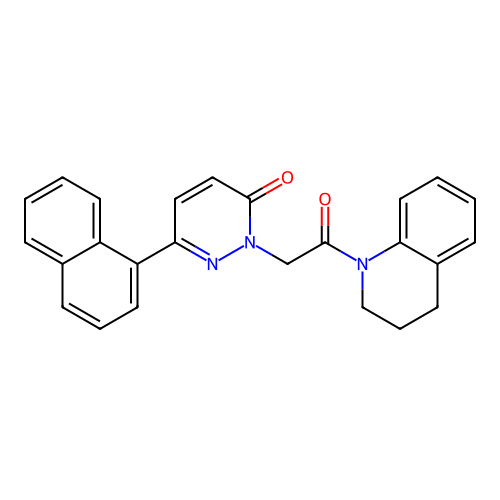 2-[2-(3,4-dihydro-2H-quinolin-1-yl)-2-oxoethyl]-6-naphthalen-1-ylpyridazin-3-one structure