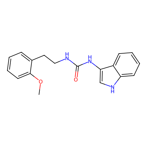 1-(1H-indol-3-yl)-3-(2-methoxyphenethyl)urea structure