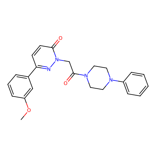 6-(3-methoxyphenyl)-2-(2-oxo-2-(4-phenylpiperazin-1-yl)ethyl)pyridazin-3(2H)-one structure