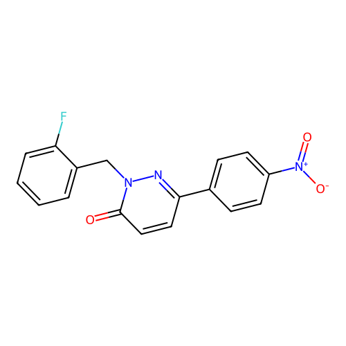2-(2-fluorobenzyl)-6-(4-nitrophenyl)pyridazin-3(2H)-one structure