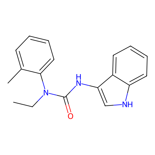 1-ethyl-3-(1H-indol-3-yl)-1-(o-tolyl)urea structure