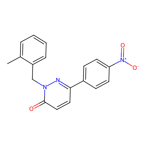 2-(2-methylbenzyl)-6-(4-nitrophenyl)pyridazin-3(2H)-one structure