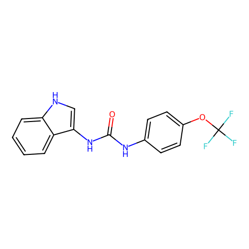 1-(1H-indol-3-yl)-3-(4-(trifluoromethoxy)phenyl)urea structure