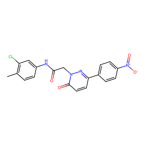 N-(3-chloro-4-methylphenyl)-2-[3-(4-nitrophenyl)-6-oxopyridazin-1-yl]acetamide structure