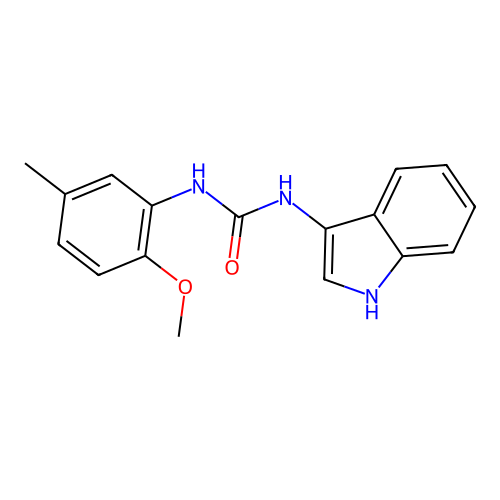 1-(1H-indol-3-yl)-3-(2-methoxy-5-methylphenyl)urea structure