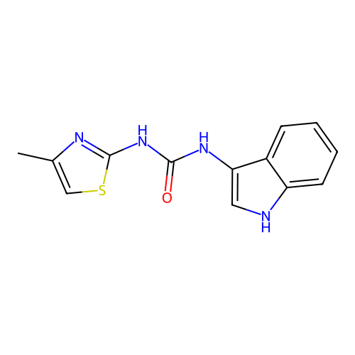 1-(1H-indol-3-yl)-3-(4-methylthiazol-2-yl)urea structure
