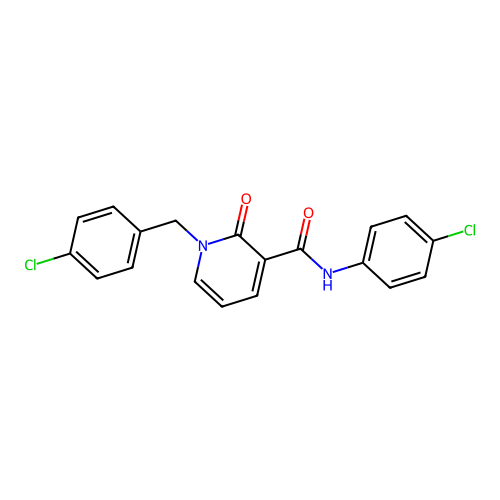 1-(4-chlorobenzyl)-N-(4-chlorophenyl)-2-oxo-1,2-dihydropyridine-3-carboxamide structure