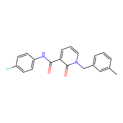 N-(4-fluorophenyl)-1-(3-methylbenzyl)-2-oxo-1,2-dihydropyridine-3-carboxamide structure