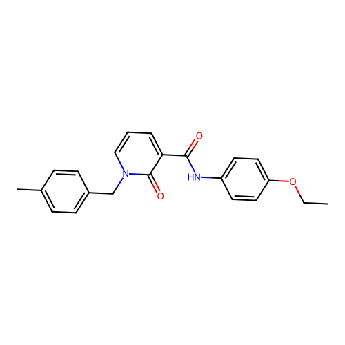N-(4-ethoxyphenyl)-1-(4-methylbenzyl)-2-oxo-1,2-dihydropyridine-3-carboxamide structure