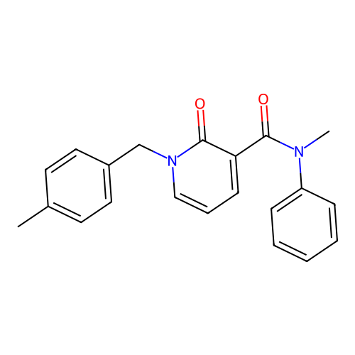 N-methyl-1-(4-methylbenzyl)-2-oxo-N-phenyl-1,2-dihydropyridine-3-carboxamide structure