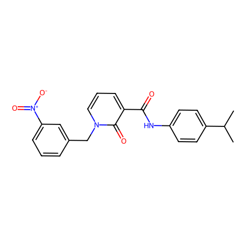 N-(4-isopropylphenyl)-1-(3-nitrobenzyl)-2-oxo-1,2-dihydropyridine-3-carboxamide structure