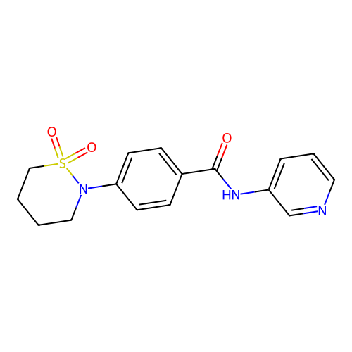 4-(1,1-dioxothiazinan-2-yl)-N-pyridin-3-ylbenzamide structure