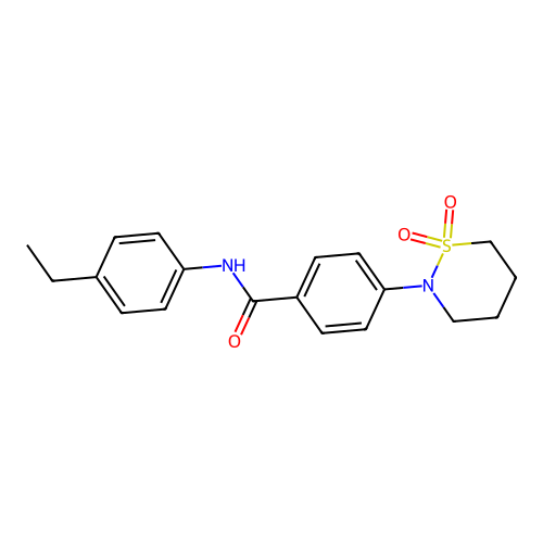4-(1,1-dioxothiazinan-2-yl)-N-(4-ethylphenyl)benzamide structure
