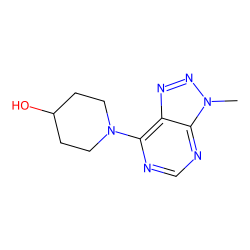 1-(3-methyl-3H-[1,2,3]triazolo[4,5-d]pyrimidin-7-yl)piperidin-4-ol structure