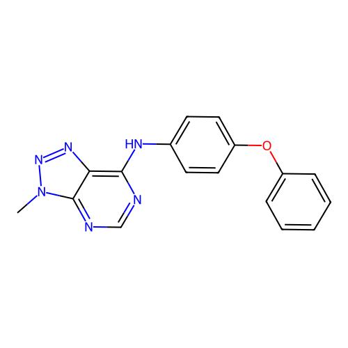 3-methyl-N-(4-phenoxyphenyl)-3H-[1,2,3]triazolo[4,5-d]pyrimidin-7-amine structure