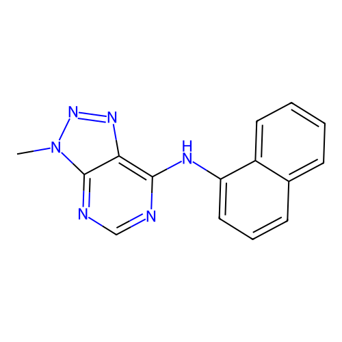 3-methyl-N-(naphthalen-1-yl)-3H-[1,2,3]triazolo[4,5-d]pyrimidin-7-amine structure