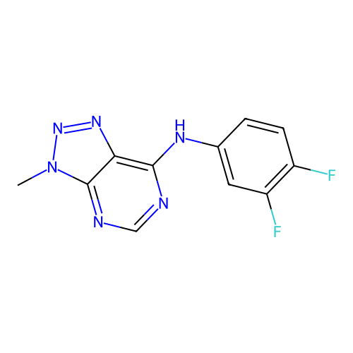 N-(3,4-difluorophenyl)-3-methyl-3H-[1,2,3]triazolo[4,5-d]pyrimidin-7-amine structure