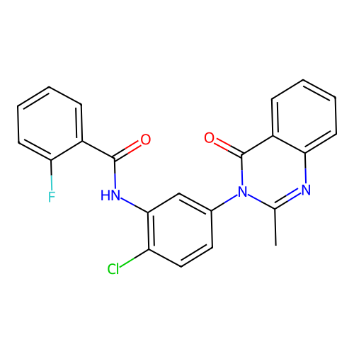 N-(2-chloro-5-(2-methyl-4-oxoquinazolin-3(4H)-yl)phenyl)-2-fluorobenzamide structure