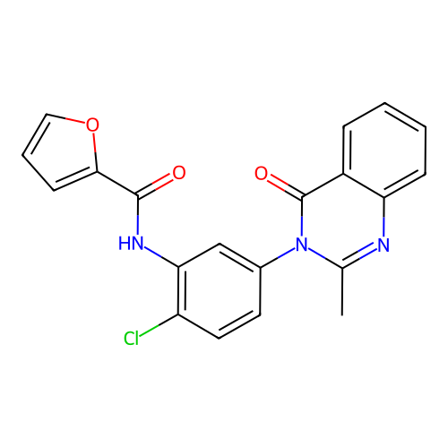 N-(2-chloro-5-(2-methyl-4-oxoquinazolin-3(4H)-yl)phenyl)furan-2-carboxamide structure