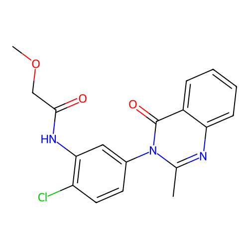 N-(2-chloro-5-(2-methyl-4-oxoquinazolin-3(4H)-yl)phenyl)-2-methoxyacetamide structure