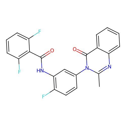2,6-difluoro-N-(2-fluoro-5-(2-methyl-4-oxoquinazolin-3(4H)-yl)phenyl)benzamide structure