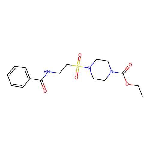 Ethyl 4-((2-benzamidoethyl)sulfonyl)piperazine-1-carboxylate structure