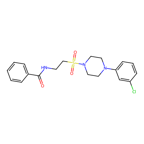 N-(2-((4-(3-chlorophenyl)piperazin-1-yl)sulfonyl)ethyl)benzamide structure