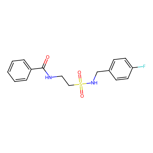 N-(2-(N-(4-fluorobenzyl)sulfamoyl)ethyl)benzamide structure