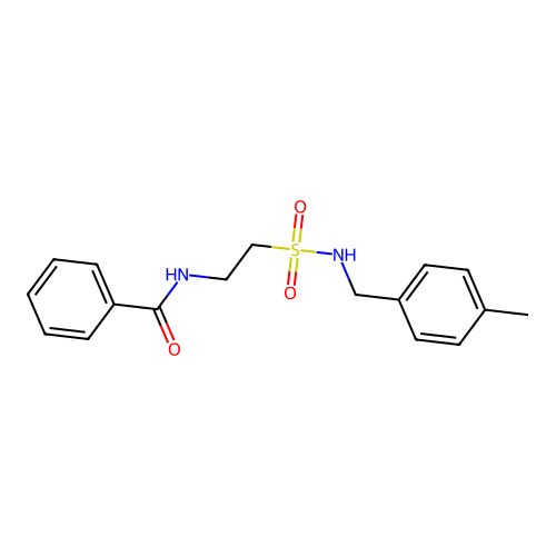 N-(2-(N-(4-methylbenzyl)sulfamoyl)ethyl)benzamide structure