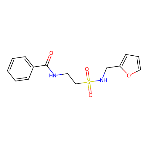 N-(2-(N-(furan-2-ylmethyl)sulfamoyl)ethyl)benzamide structure