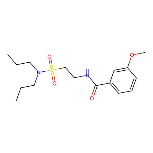 N-[2-(dipropylsulfamoyl)ethyl]-3-methoxybenzamide structure