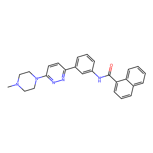 N-(3-(6-(4-methylpiperazin-1-yl)pyridazin-3-yl)phenyl)-1-naphthamide structure